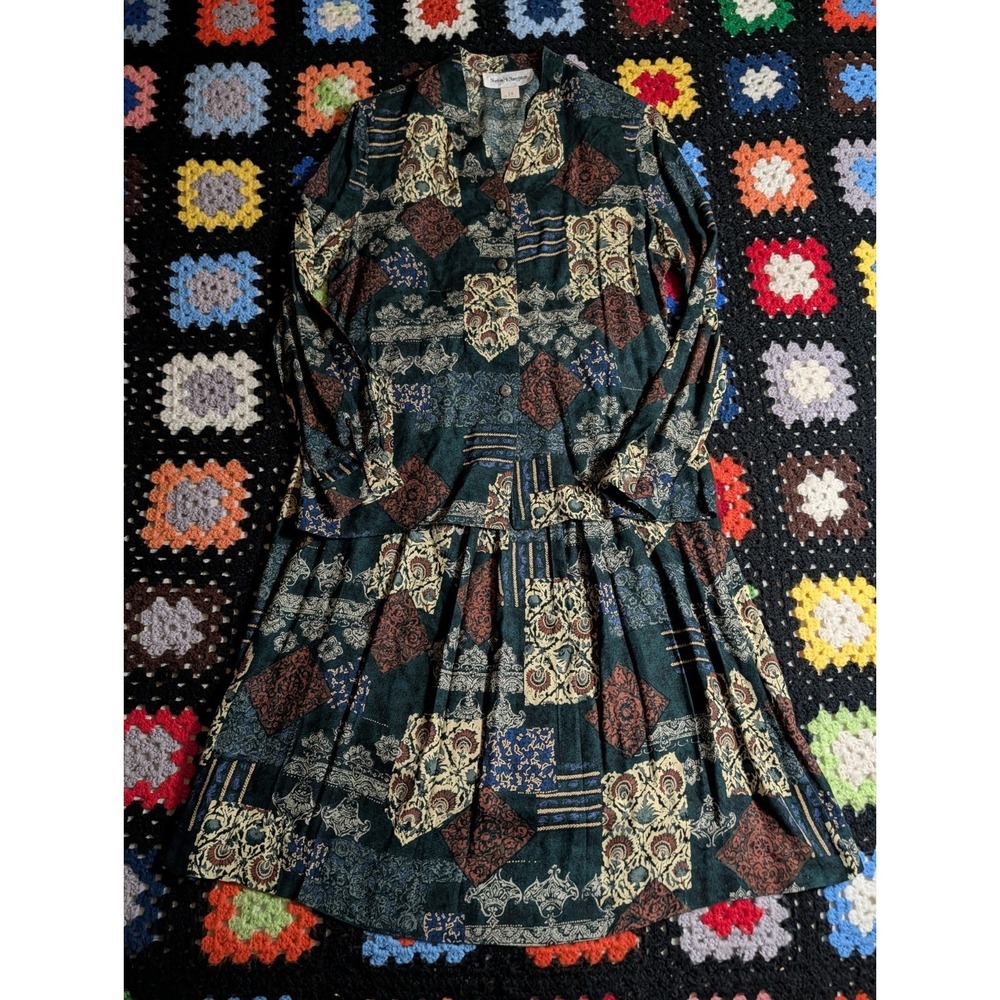 Vintage Skirt & Top Outfit Cottagecore Size 14 Norton McNaughton Abstract Design